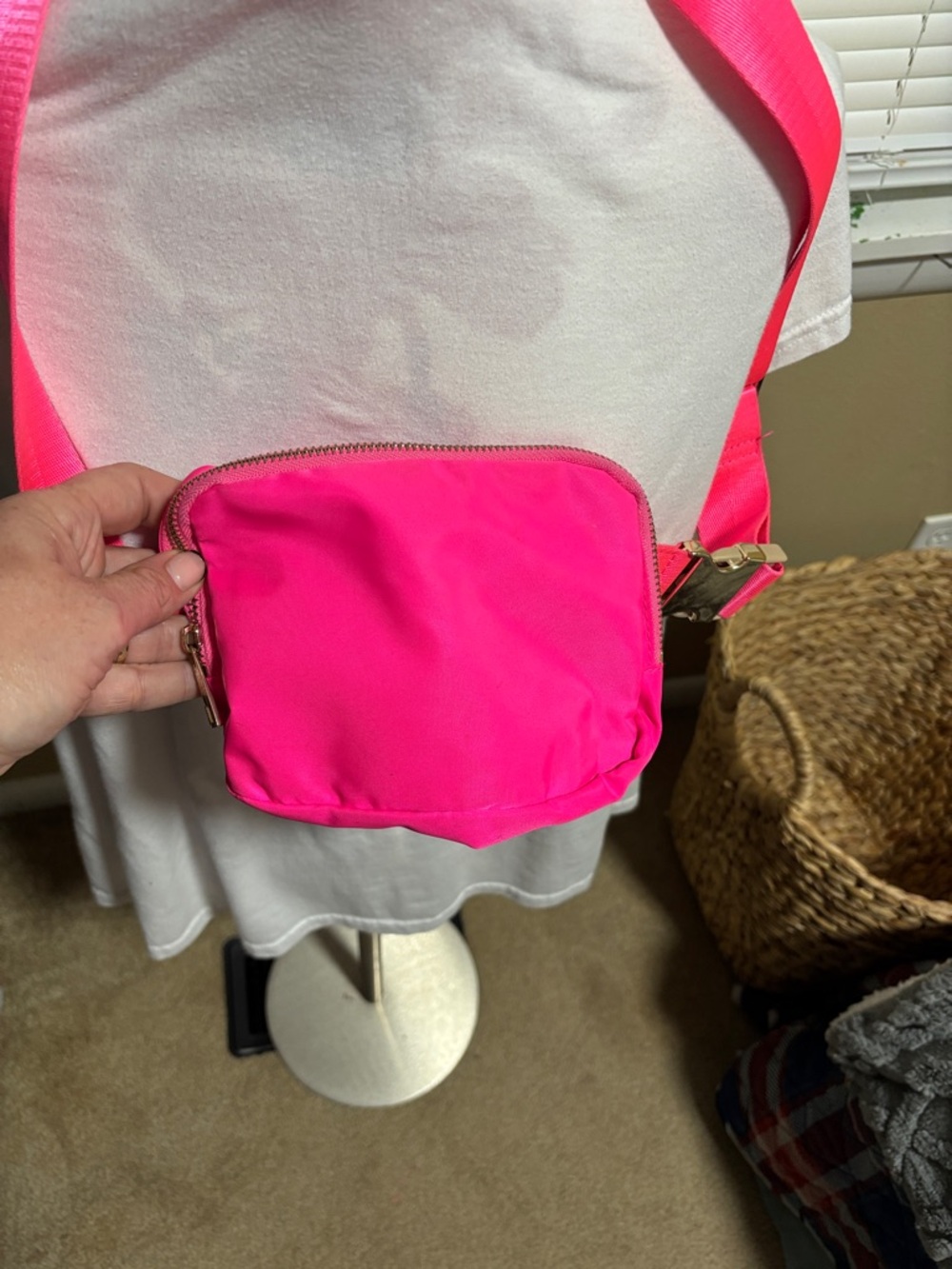 TCEC Hot Pink Crossbody Belt Bag